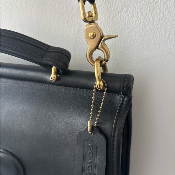 Vintage COACH Willis Leather Crossbody Bag Black - Picture 5 of 16